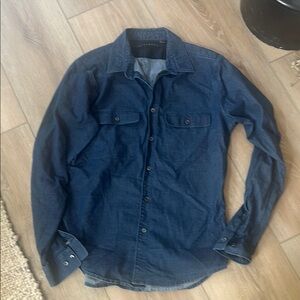 Dark Blue Button-Up Shirt